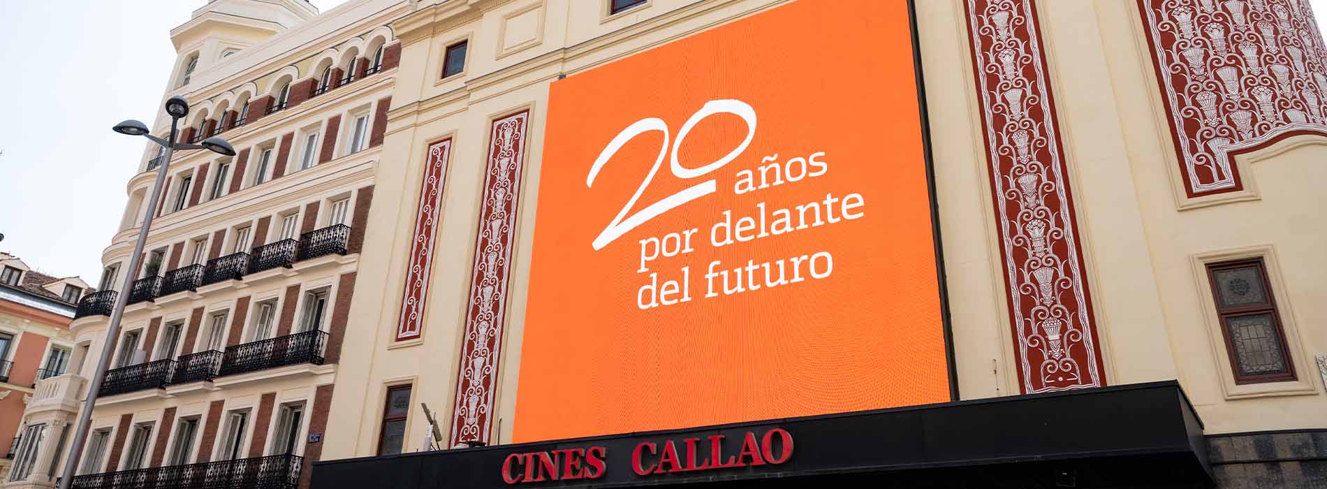 Cartel del evento de Bankinter en Callao Madrid
