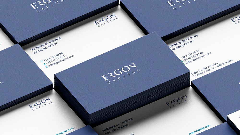 Tarjetas de visita de Ergon Capital