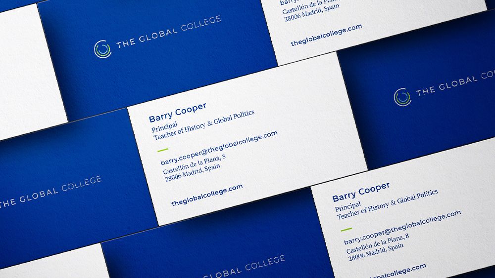 global college tarjetas de visita