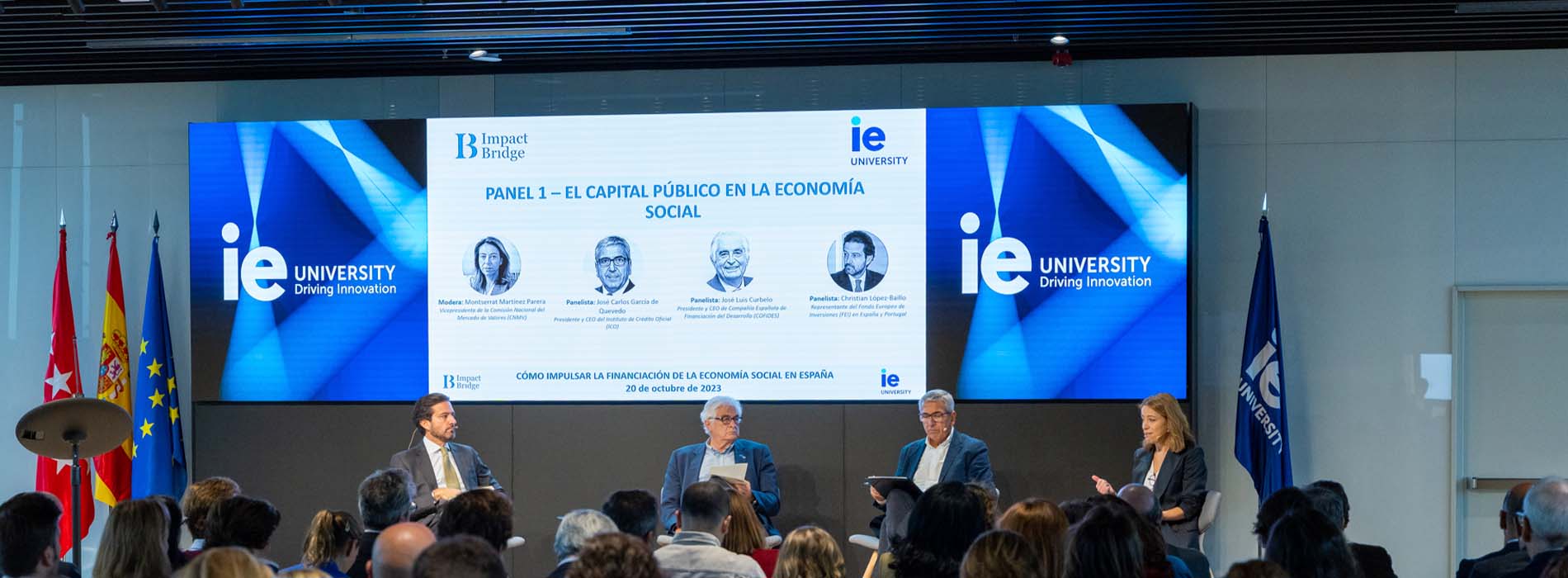 Presentacion en IE universidad del informe de sostenibilidad impact Bridge