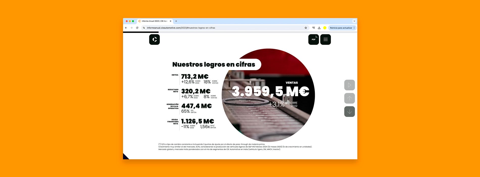 Mockup web CIE Automotive