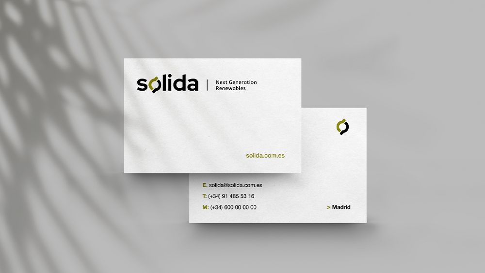 Sólida tarjetas de visita