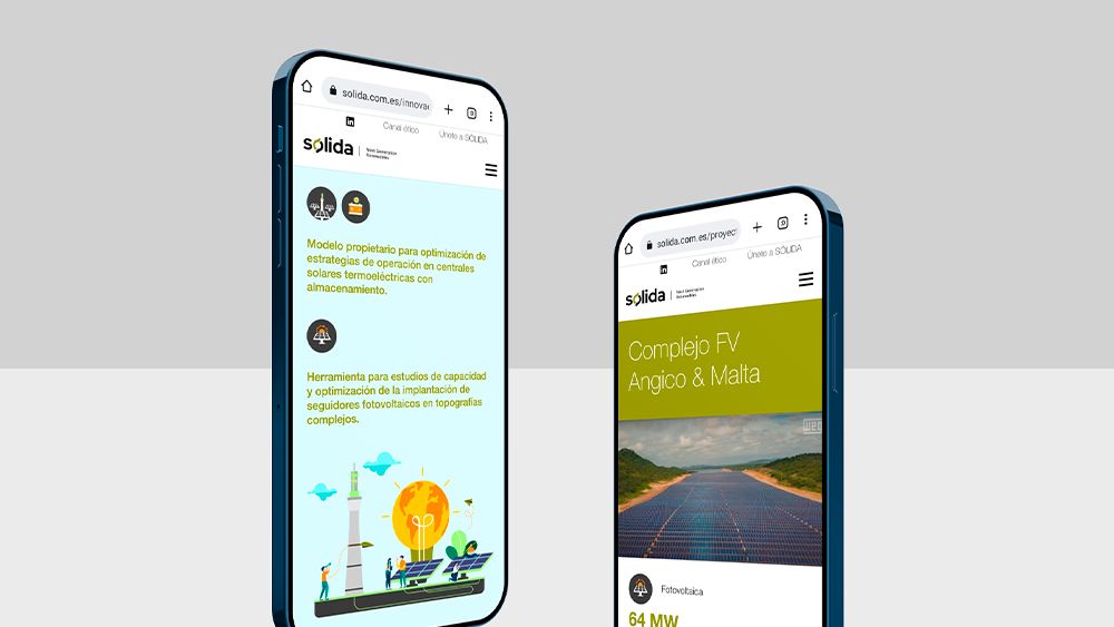 Sólida mockup movil