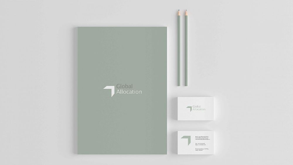 mockup papelería Global Allocation