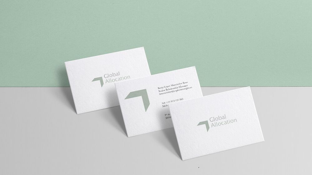 mockup papelería Global Allocation